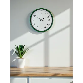 Zentime 36 Cm Yeşil Dekoratif Duvar Saati