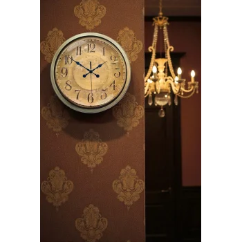 Zentime 40 Cm Eskitme Vintage Duvar Saati