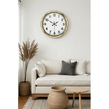 Zentime 40 Cm Gold Lüks Duvar Saati