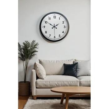 Zentime 40 Cm Siyah Şık Duvar Saati