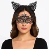 Parti Gecesi Siyah Dantel Maske Ve Taç Seti 9 No