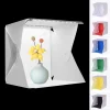 BUFFER® Katlanır Işıklı Fotoğraf Stüdyosu 40x40 cm 6 Renk Fonlu Ürün Çekimi İçin Uygun Fotoğraf Çekim Kutusu