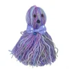 BUFFER® Ahtapot Şekilli Zilli Ve İpli Rengarenk Püsküllü Sevimli KediOyuncağı