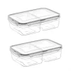 BUFFER® 2 Bölmeli 1+1 Litre Kilitli Kapaklı Erzak Saklama Kabı LC-525
