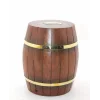 Pirinç Ahşap Fıçı Kumbara 18 Cm
