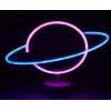 Neon Işıklı Satürn Lamba