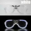Beyaz Led Işıklı Parti Gözlüğü - Neon 3 Modlu