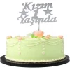 The Best Nzm Kızım 1 Yaşında Ilk Yaş Doğum Günü Partisi Pleksi Pasta Süsü Gümüş Renk