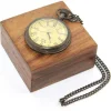 Ahşap Kutulu Pirinç Köstekli Saat 16156