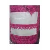 Çamaşır Lastiği Dantelli 1 cm 1 Metre Fuşya