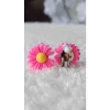 Miniistoree23 Takılabilir Klipsli Çocuk Küpesi Canlı Papatya