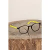 Karce CLZ943  Siyah Renk Oval Sarı Renk  Bayan Gözlük
