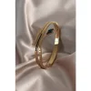 Colezium CLZ741 -  316L Çelik Gold Renk Yılan Model Zirkon Taşlı Kadın Kelepçe