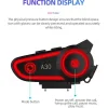 A30 Motosiklet Kask Kulaklık Intercom Işıklı 2 Eşleşme Özellikli