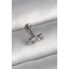 316L Çelik Gümüş Renk Zirkon Taşlı Sonsuzluk Model Tragus Piercing - TJ-PR1345