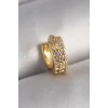 316L Çelik Gold Renk Zirkon Taşlı Tragus Piercing - TJ-PR1304