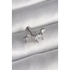 316L Çelik Gümüş Renk Zirkon Taşlı Yıldız Model Tragus Piercing - TJ-PR1339