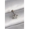 316L Çelik Gümüş Renk Zirkon Taşlı Yıldız Model Tragus Piercing - TJ-PR1341