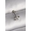 316L Çelik Gümüş Renk Zirkon Taşlı Yıldız Model Tragus Piercing - TJ-PR1351