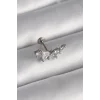 316L Çelik Gümüş Renk Zirkon Taşlı Tragus Piercing - TJ-PR1337