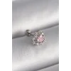 316L Çelik Gümüş Renk Zirkon Taşlı Kalp Tragus Piercing - TJ-PR1231