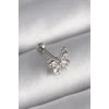 316L Çelik Gümüş Renk Zirkon Taşlı Kelebek Tragus Piercing - TJ-PR1233