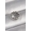 316L Çelik Gümüş Renk Zirkon Taşlı Yaprak Model Tragus Piercing - TJ-PR1303