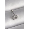 316L Çelik Gümüş Renk Zirkon Taşlı Yıldız Model Tragus Piercing - TJ-PR1297