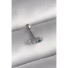 316L Çelik Gümüş Renk Mavi Zirkon Taşlı Tragus Piercing - TJ-PR1285
