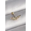 316L Çelik Gold Renk Zirkon Taş Detay Kanat Model Tragus Piercing - TJ-PR1290