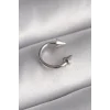316L Çelik Gümüş Renk Halka Çivi Model Kadın Piercing - TJ-PR1367