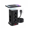Wp711 Akım Korumalı Priz Kablosuz Şarj İstasyonu 11x Soket 3x Usb 1xtype-c Kablolu Grup Priz