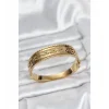 BFS 316L Çelik Gold Renk Vintage Model Kadın Kelepçe Bileklik