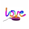 Neon Işıklı Love Yazılı Masa Gece Lambası
