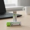 BUFFER® USB Şarjlı 1450mAh AA 1.2V Lityum Kalem Pil – 2’li Set, Tekrar Şarj Edilebilir Uzun Ömürlü Dönüştürülebilir Batarya