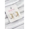 Xuping Çit Halka Model Gold Renk Kadın Küpe