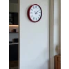 Zentime 36 Cm Kırmızı Dekoratif Duvar Saati