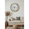 Zentime 40 Cm Gold Lüks Dekoratif Duvar Saati