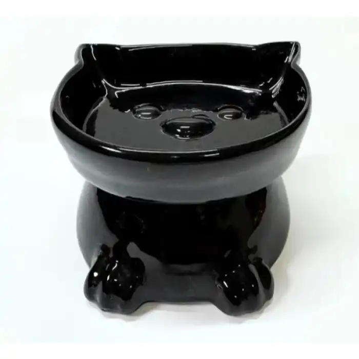 Ayaklı Kulaklı Seramik Mama Kabı