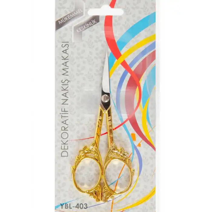 Nakış Makası Dekoratif Altın Kelebek YBL-403 Model 22