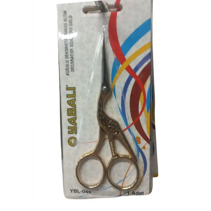 Nakış Makası Kuğulu Dekoratif Makas Altın YBL-044 Model 10