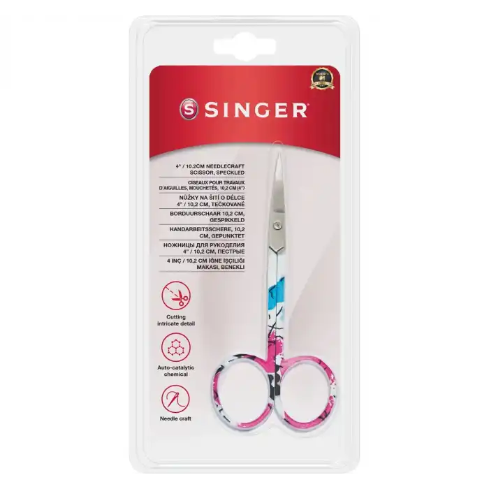 Kıvrık Uçlu Renkli Nakış Makası (4")