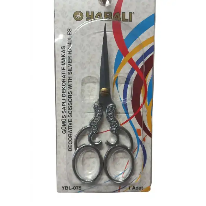 Nakış Makası Gümüş Saplı Dekoratif Makas YBL-075 Model 5
