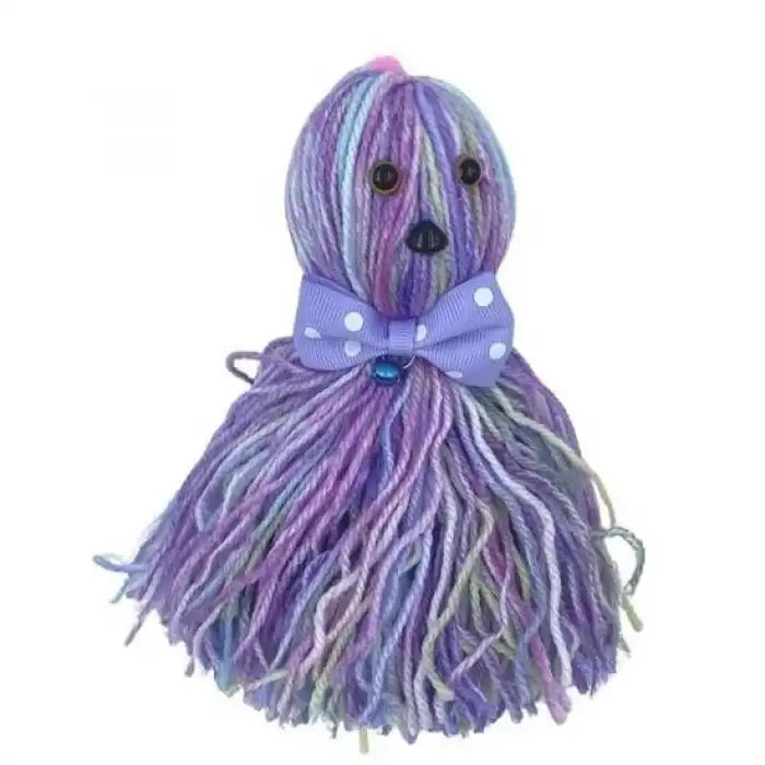BUFFER® Ahtapot Şekilli Zilli Ve İpli Rengarenk Püsküllü Sevimli KediOyuncağı