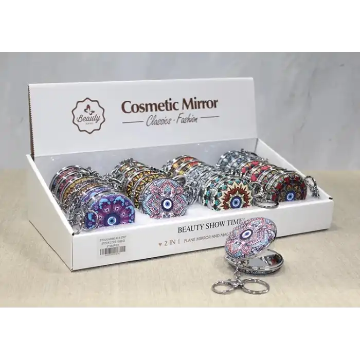 Taşlı El Aynası Anahtarlık Model 2