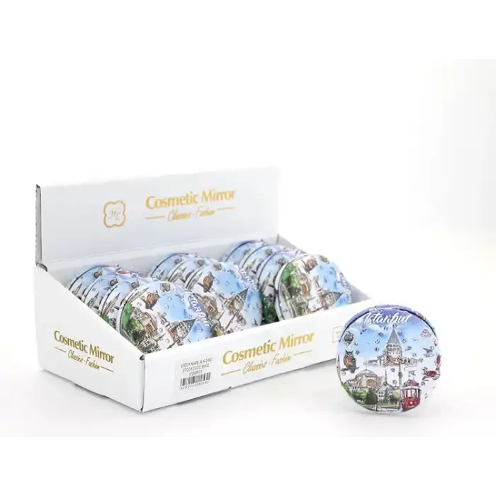 Taşlı İstanbul Tasarımı El Aynası Kalın Model 5