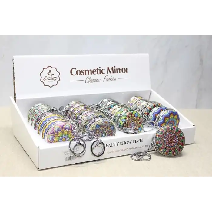 Taşlı El Aynası Anahtarlık Model 6