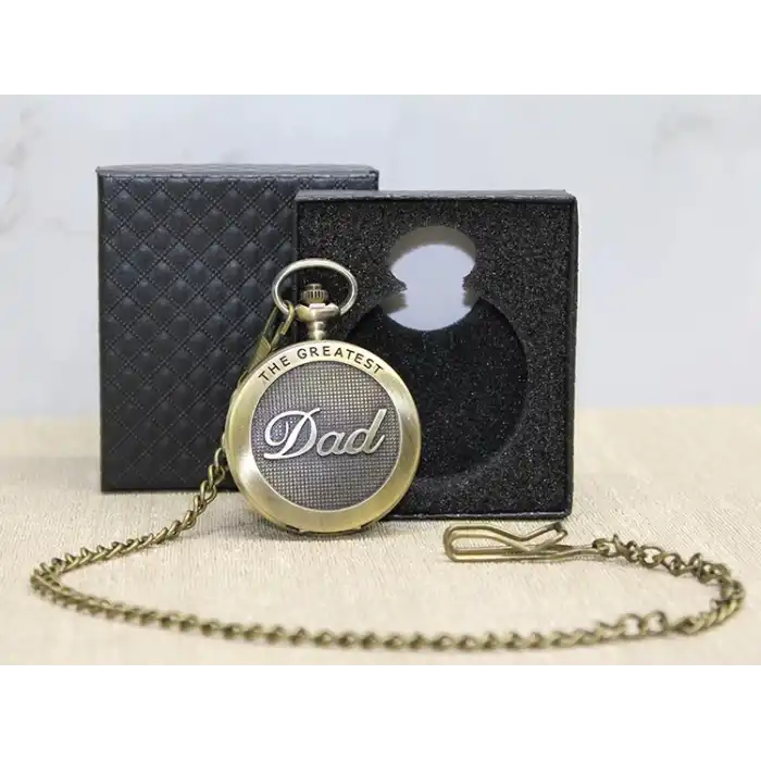 Özel Kutulu Dad (Baba) Tasarımlı Antik Köstekli Saat