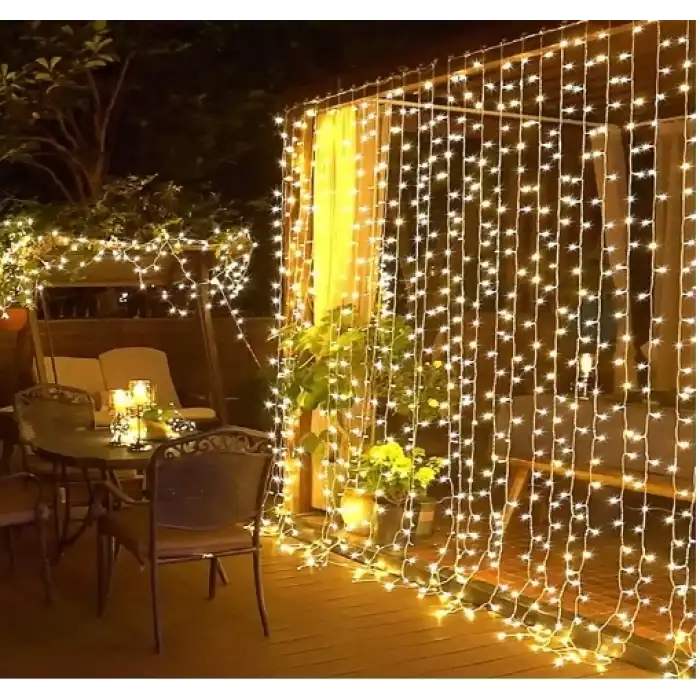 Perde Led  Sarı Işık 3 x 3