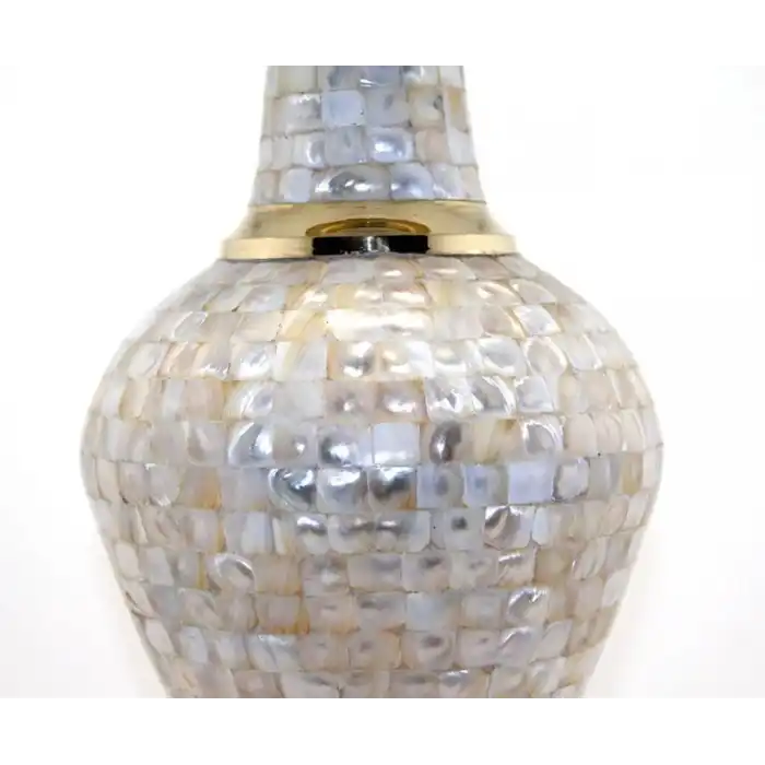 Pirinç Sedefli Vazo 35 Cm